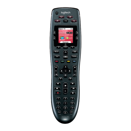Logitech Harmony 700 Bedienungsanleitung