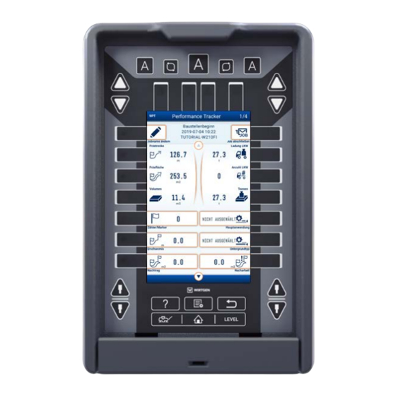 WIRTGEN Performance Tracker Funktionen Und Bedienung