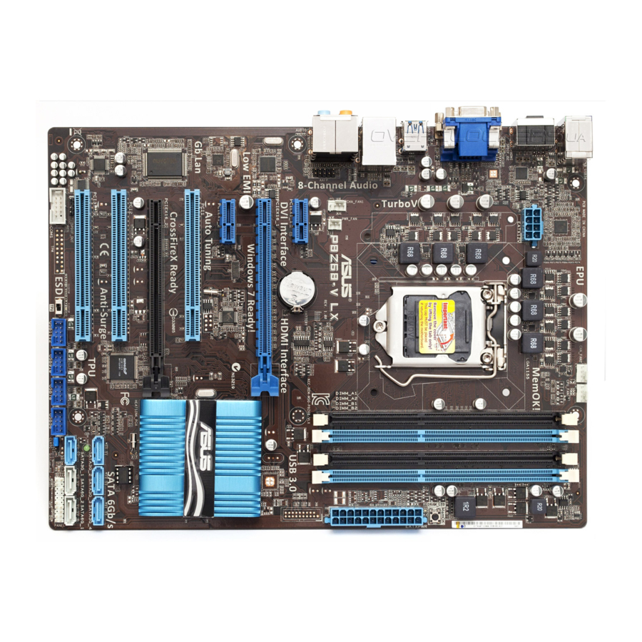 Asus P8Z68-V LX Schnellstartanleitung