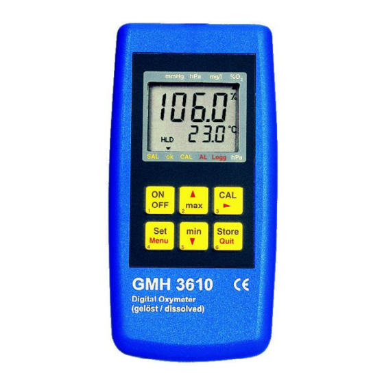 GREISINGER GMH 3610 Bedienungsanleitung