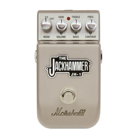 Marshall Amplification Jackhammer Handbuch