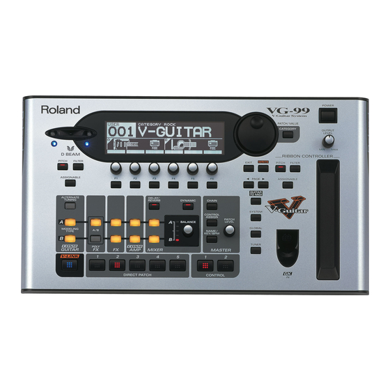 Roland VG-99 V-Guitar System Bedienungsanleitung