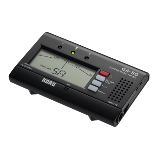 Korg GA-50 Bedienungsanleitung