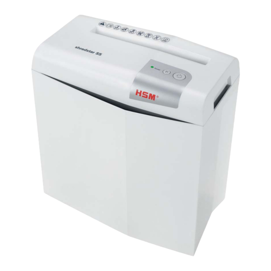 HSM shredstar S5 Betriebsanleitung