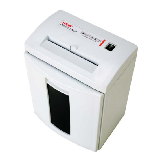 HSM Classic 102.2 Betriebsanleitung