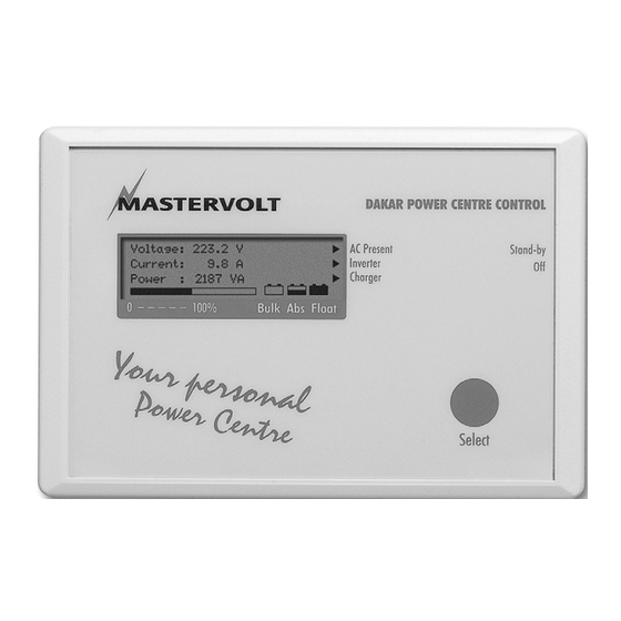 Mastervolt DAKAR POWER CENTRE CONTROL Betriebsanleitung