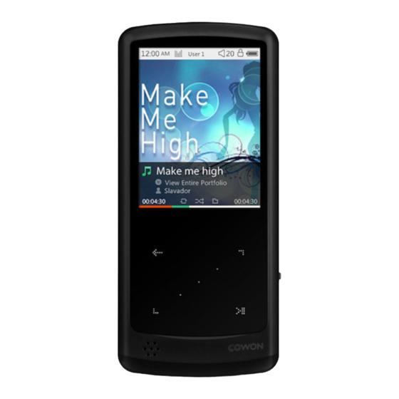 Cowon iAudio 9+ Bedienungsanleitung