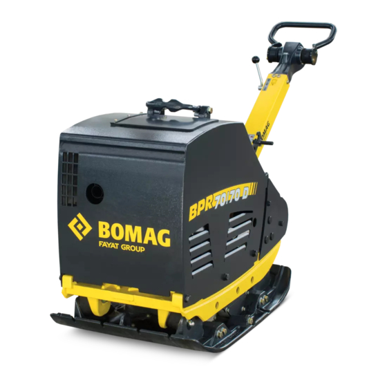 Bomag BPR 70 Betriebs- Und Wartungsanleitung