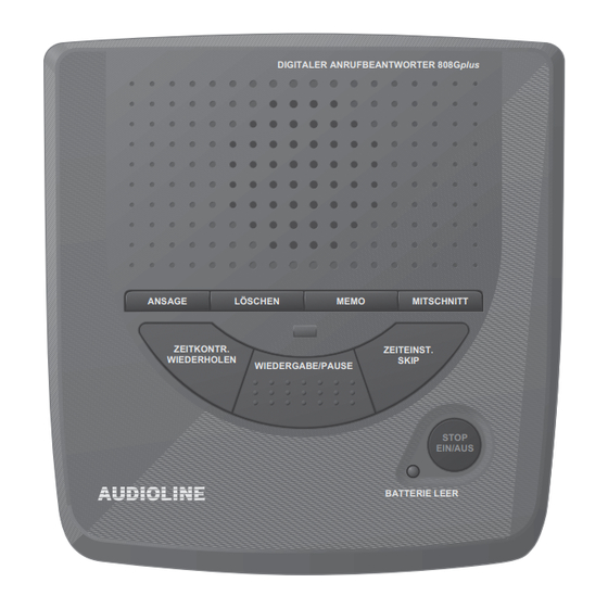 AUDIOLINE 808PLUS Bedienungsanleitung