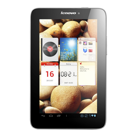 Lenovo IdeaTab A2107A Bedienungsanleitung