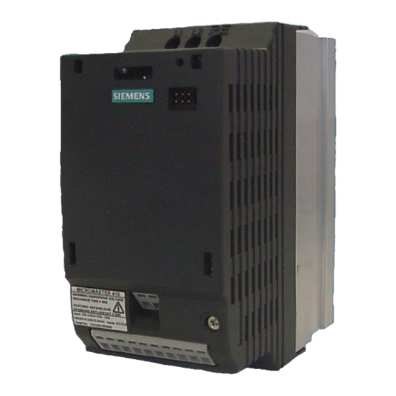 Siemens MICROMASTER 410 Betriebsanleitung