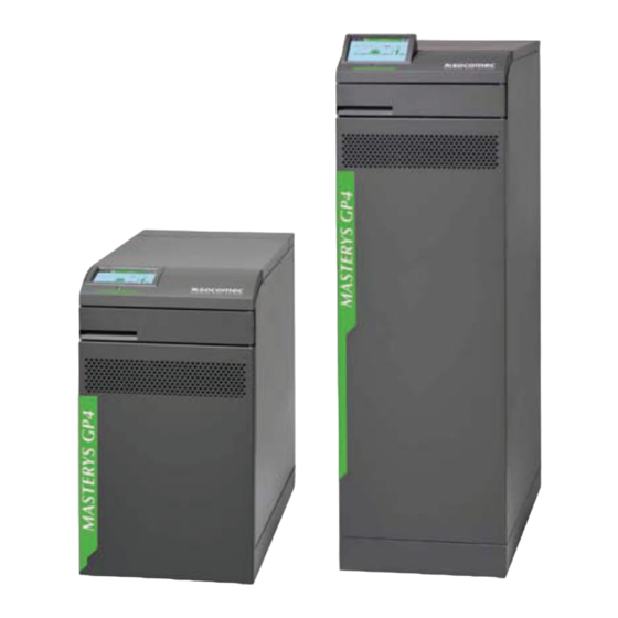 socomec MASTERYS GP4 10 kVA Installationshandbuch Und Bedienungsanleitung
