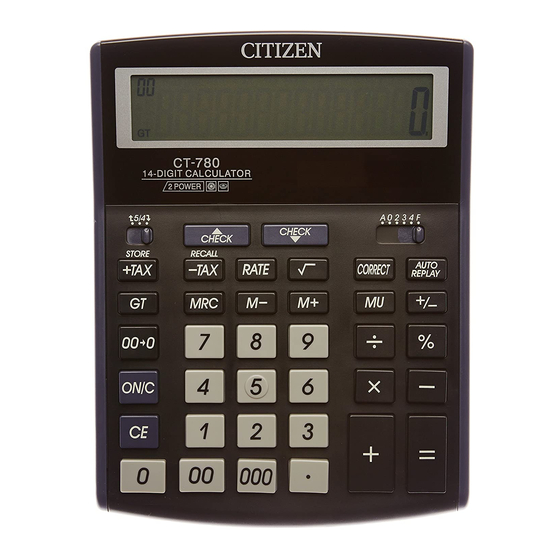 Citizen CT-780 Anweisungshandbuch
