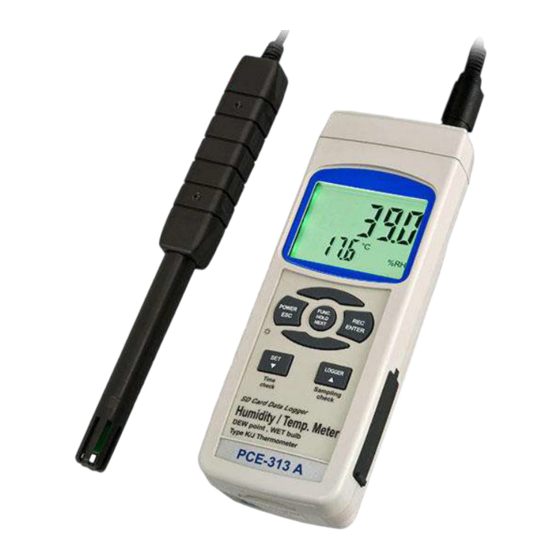 PCE Instruments 313 Bedienungsanleitung