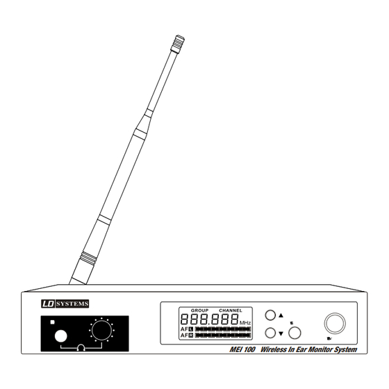 LD Systems MEI 100 Bedienungsanleitung