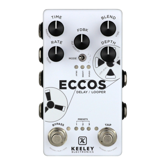 Keeley ECCOS Bedienungsanleitung