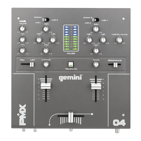 Gemini PMX-04 Bedienungshandbuch