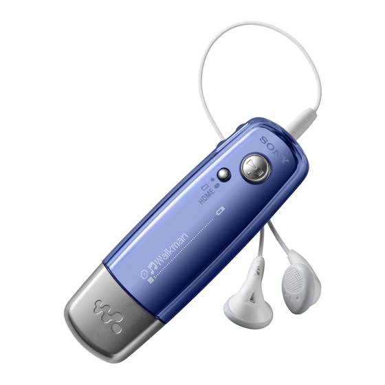 Sony Walkman NW-E002F Benutzerhandbuch