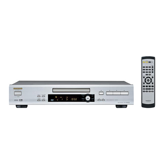 Onkyo DV-SP402E Bedienungsanleitung