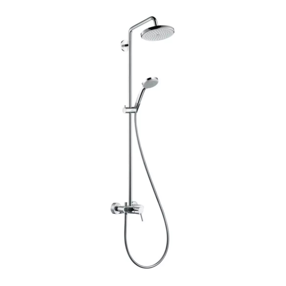 HANSGROHE Croma Showerpipe 220 1jet 27222000 Gebrauchsanleitung, Montageanleitung