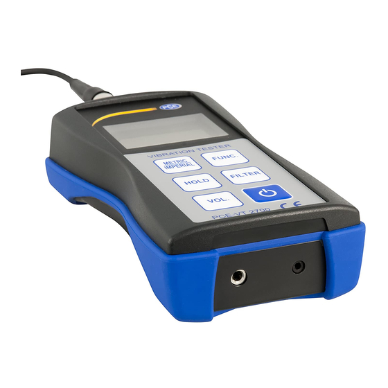 PCE Instruments PCE-VT 2700 Benutzerhandbuch
