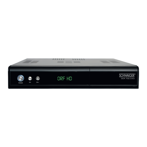 Schwaiger DCR 700 CXCI Handbücher