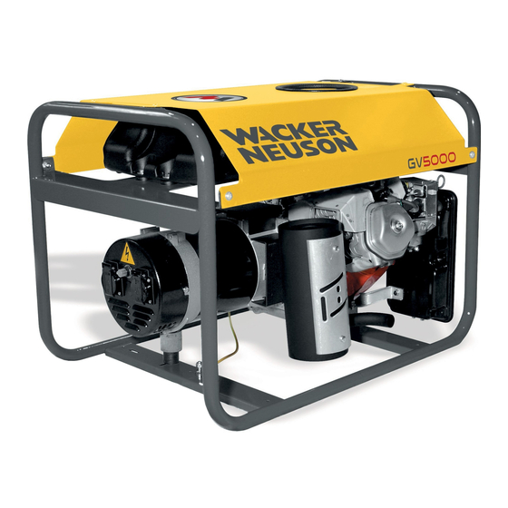 Wacker Neuson GV 5000A Betriebsanleitung