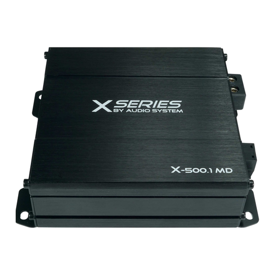 Audio System X-Serie Bedienungsanleitung