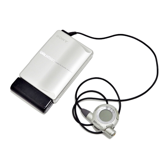Sony WALKMAN WM-EX9 Bedienungsanleitung