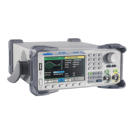 Metrix GX-1030 Schnellstartanleitung