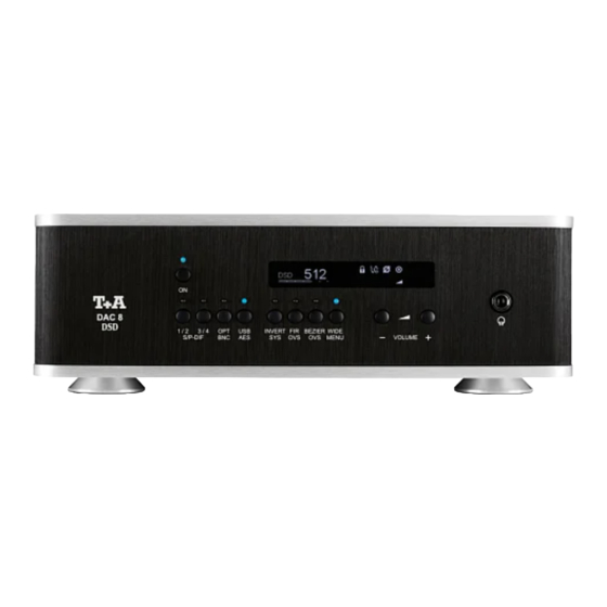 T+A DAC 8 Betriebsanleitung