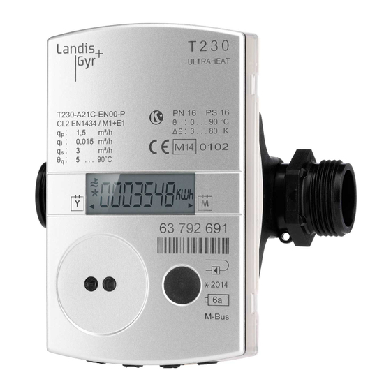 Landis+Gyr T230 Bedienungs- Und Montageanleitung