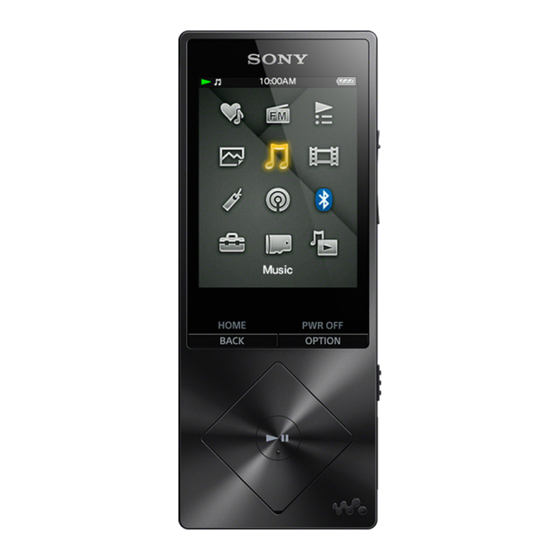 Sony NWZ-A17 Kurzanleitung