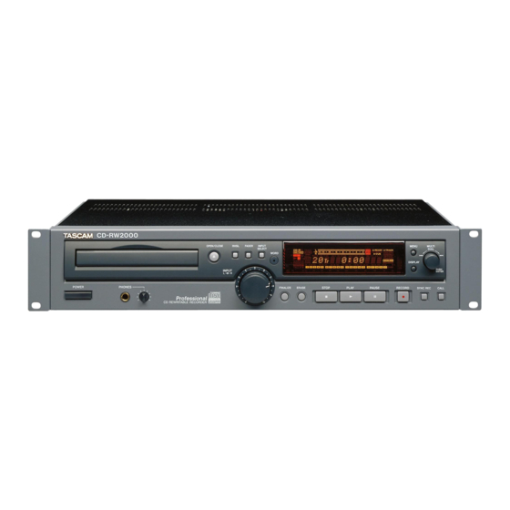 Tascam CD-RW2000 Handbuch