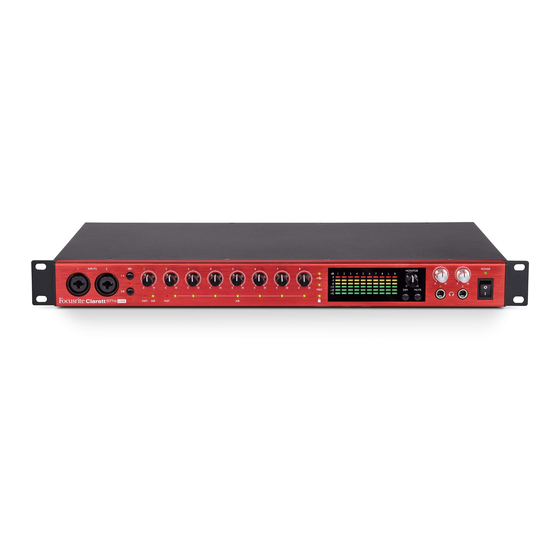 Focusrite Clarett 8Pre USB Bedienungsanleitung