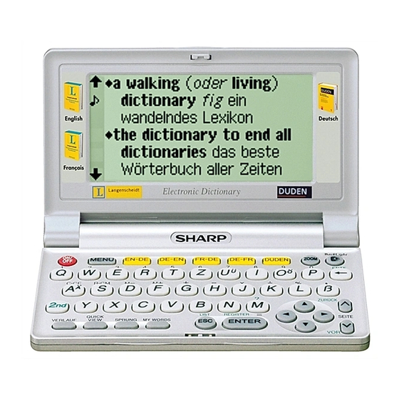 Sharp PW-E420 Bedienungsanleitung