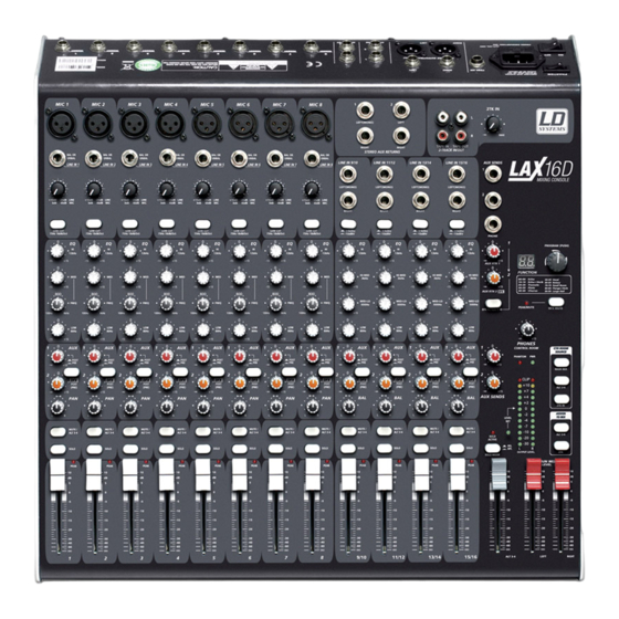 LD Systems LAX16D Bedienungsanleitung