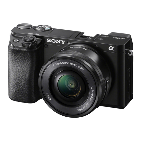 Sony A6100 Einführungsanleitung