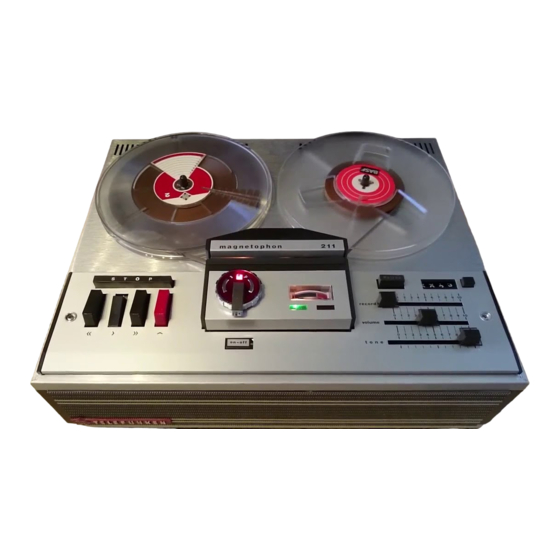 Telefunken magnetophon 211 Bedienungsanleitung