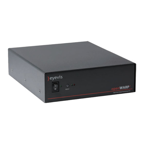Eyevis openWARP2 Benutzerhandbuch