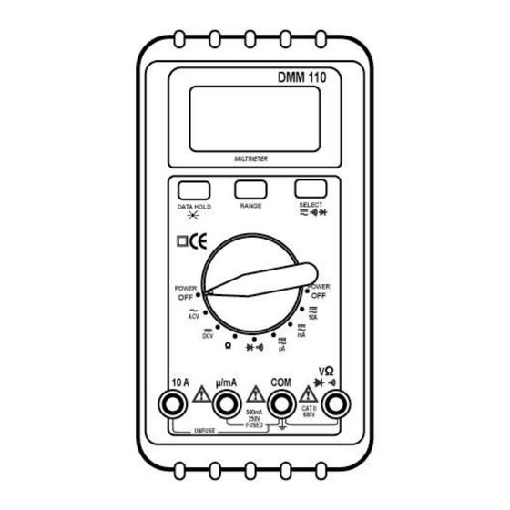 Multimetrix DMM110: DMM120 Bedienungsanleitung
