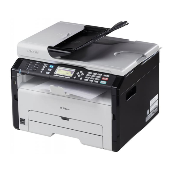 Ricoh SP 210 Installationsanleitung