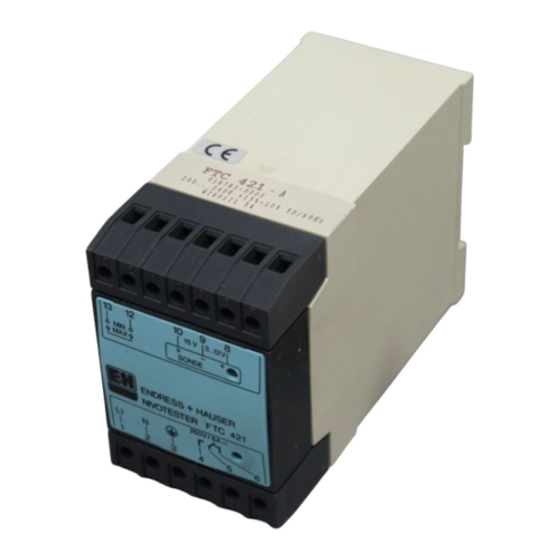 Endress+Hauser FTC 421 Kurzanleitung