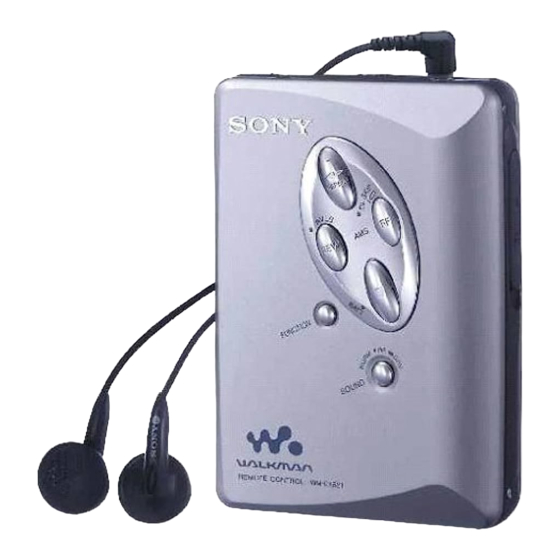 Sony walkman cassette players wm ex521s Bedienungsanleitung
