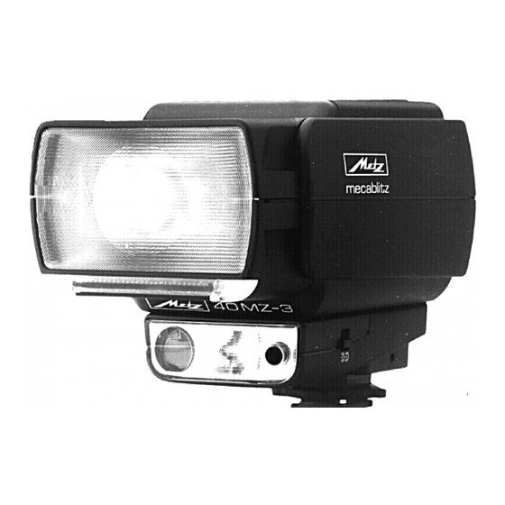 Metz MECABLITZ 40 MZ-3i Bedienungsanleitung