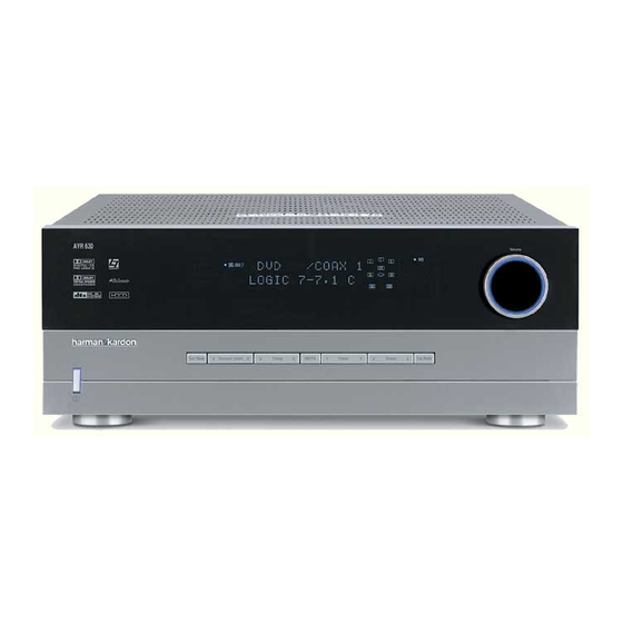Harman Kardon AVR 630 Bedienungsanleitung