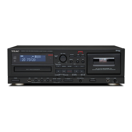 Teac AD-RW900 Bedienungsanleitung