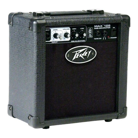 Peavey Max126 Bedienungsanleitung