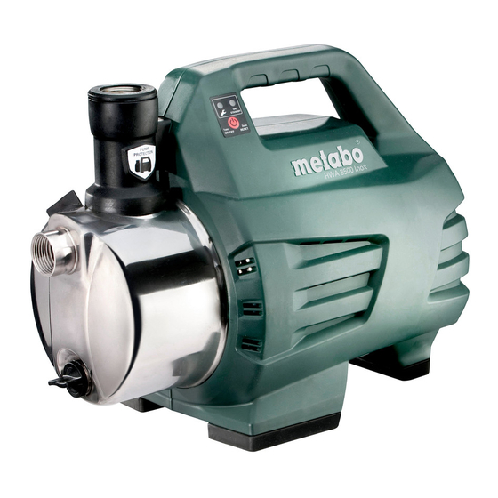 Metabo P 6000 Inox Originalbetriebsanleitung