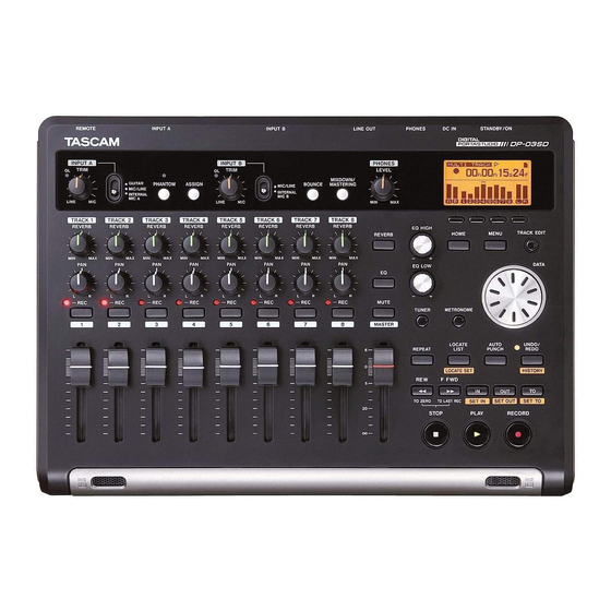 Tascam DP-03SD Benutzerhandbuch